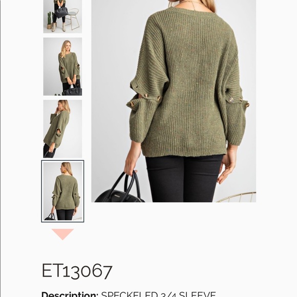 New! Speckled Blend Sweater Knit Top - Picture 5 of 5